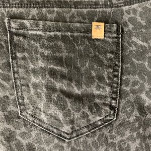 Divine Rights of Denim black leopard print jeans